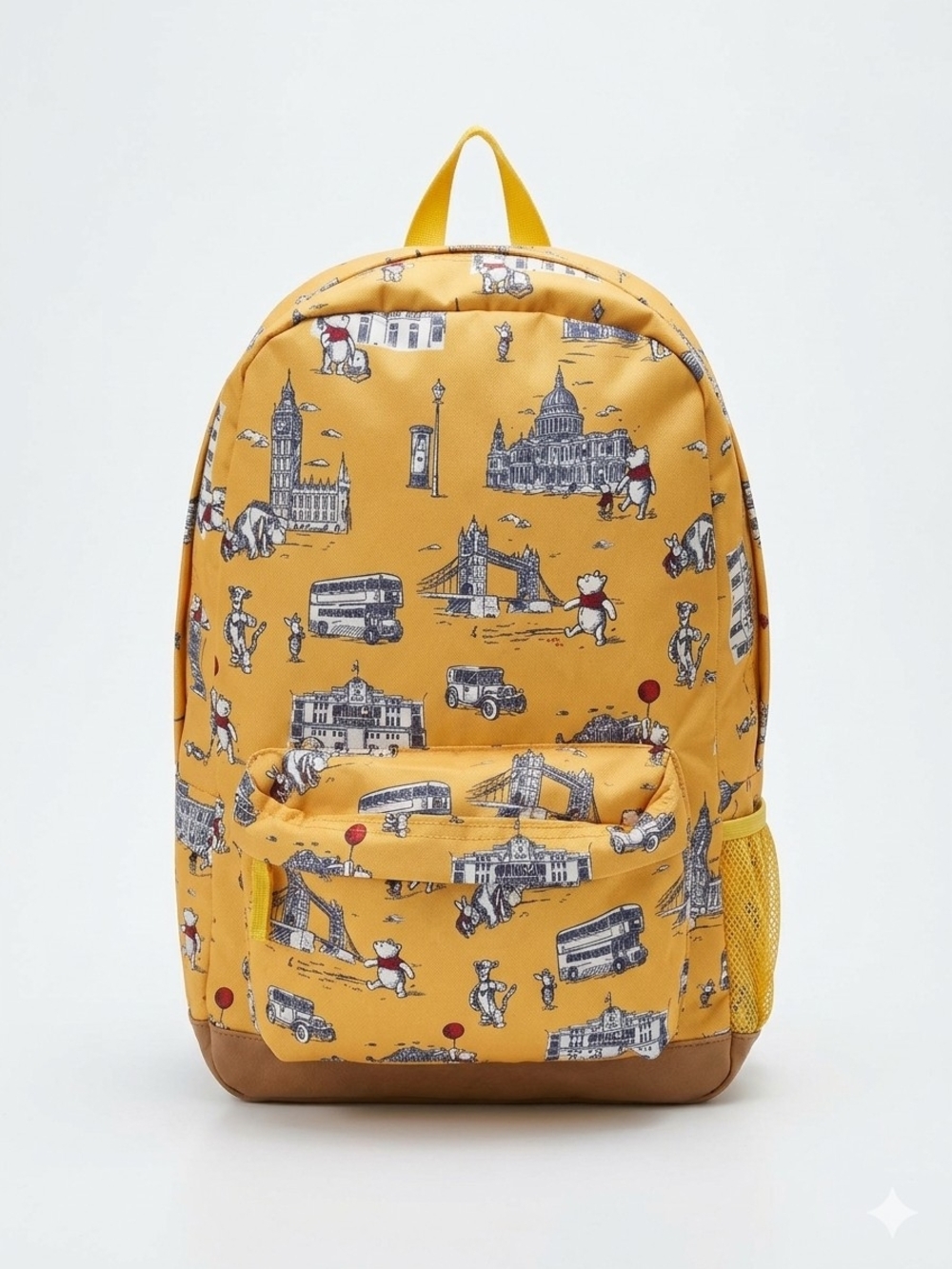 Disney Store Winnie the Pooh London Sketch Yellow Backpack One Size - Picture 2 of 13